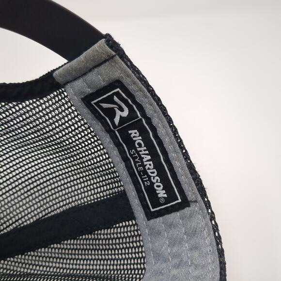 L Logo Snapback Trucker Hat Gray One Size Adjustable Lightweight Richardson - Picture 9 of 10